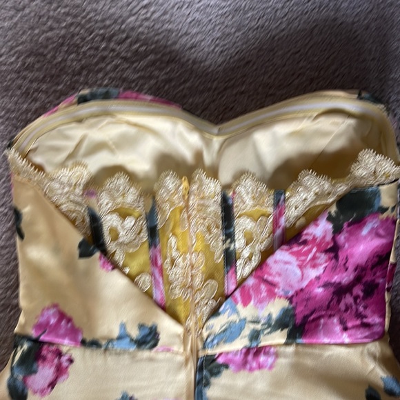 Strapless Floral Formal Dress - Picture 3 of 3